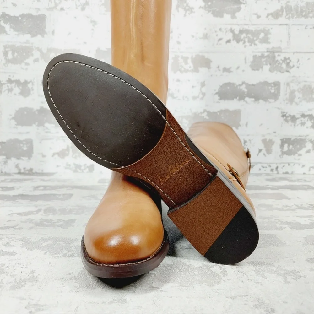 Sam Edelman Mikala Whiskey brown Leather tall Riding Boots - Picture 7 of 10